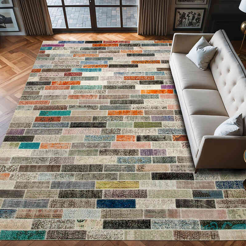 Alfombra Turca De Retazos - 303 cm x 400 cm - K0049479