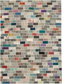 Patchwork Hand-Knotted Turkish Rug - 9' 9" x 13' 5" (117" x 161")