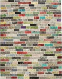 Patchwork Hand-Knotted Turkish Rug - 9' 11" x 12' 8" (119" x 152")