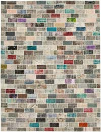 Patchwork Hand-Knotted Turkish Rug - 9' 9" x 13' 1" (117" x 157")