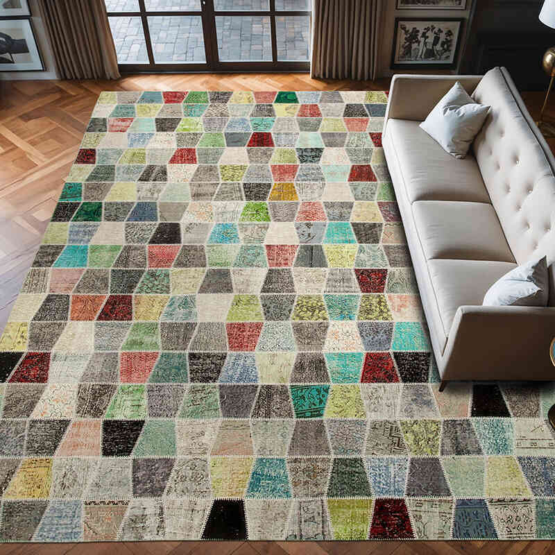 Alfombra Turca De Retazos - 307 cm x 401 cm - K0049498