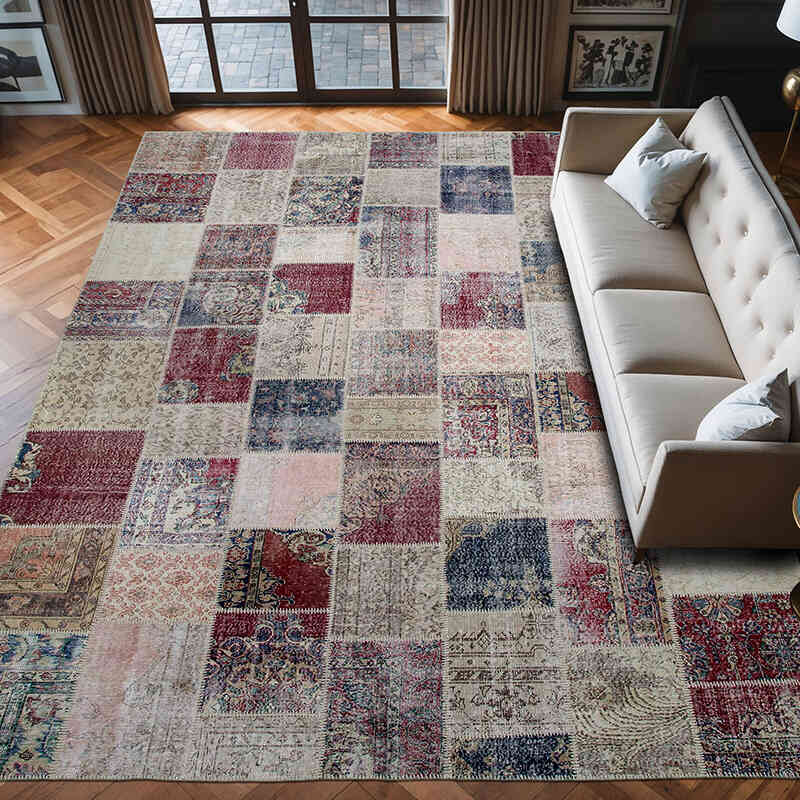 Patchwork Ek Dokuma Halı - 300 cm x 400 cm - K0049511