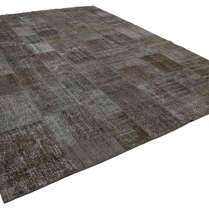 Kahverengi Boyalı Patchwork Halı - 300 cm x 400 cm - K0049516