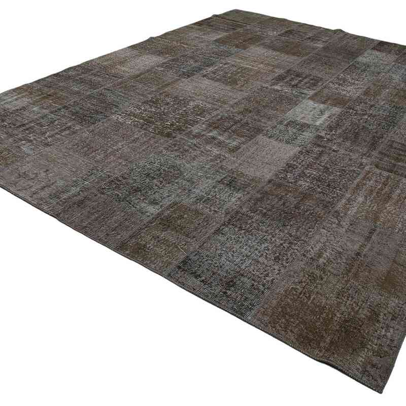Kahverengi Boyalı Patchwork Halı - 300 cm x 400 cm - K0049516
