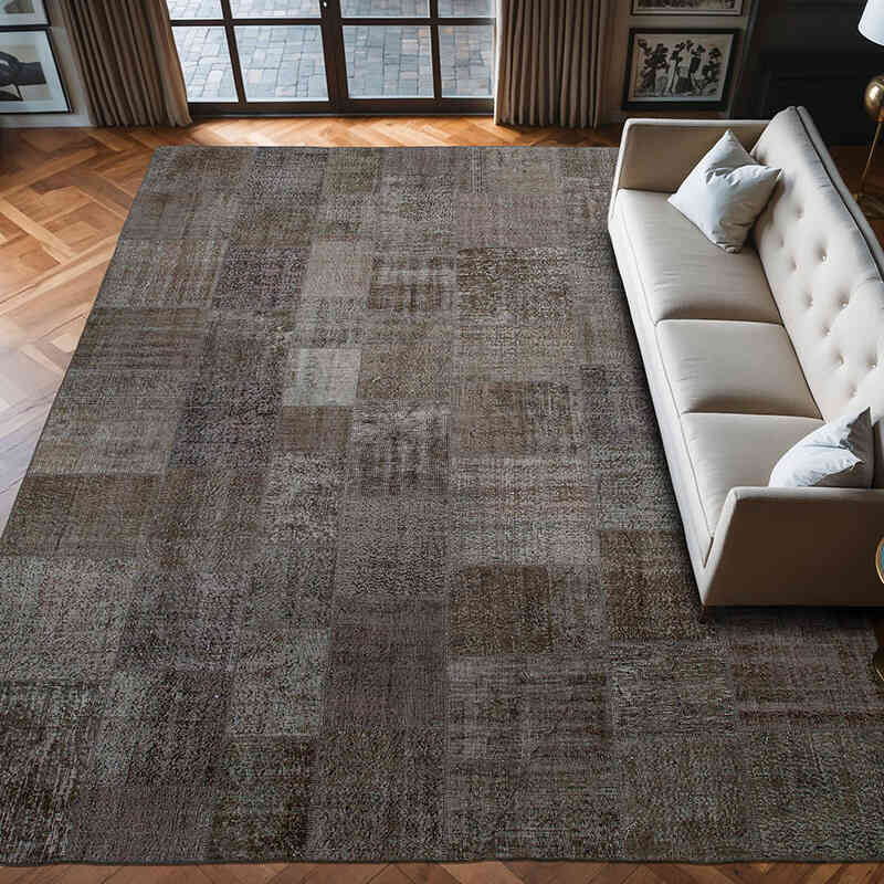 Alfombra De Retazos Turca Sobre-teñida - 300 cm x 400 cm - K0049516