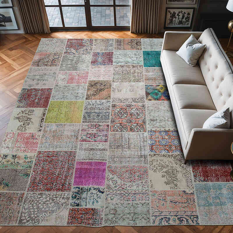 Patchwork Ek Dokuma Halı - 300 cm x 402 cm - K0049529
