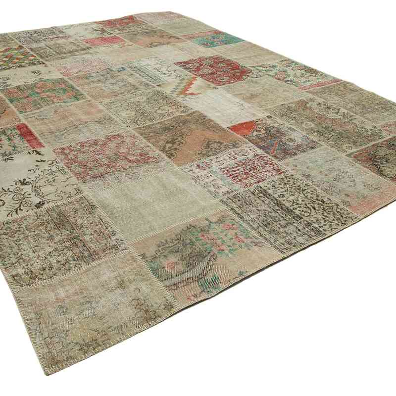 Patchwork Hand-Knotted Turkish Rug - 9' 11" x 13' 3" (119" x 159") - K0049532