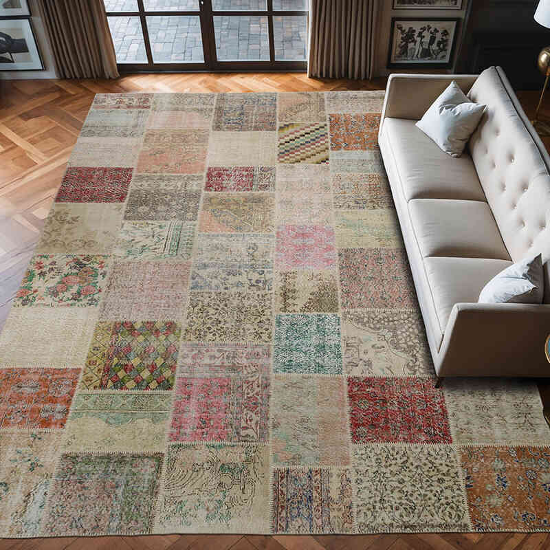 Patchwork Ek Dokuma Halı - 300 cm x 402 cm - K0049535