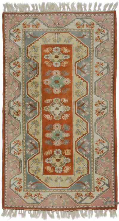 El Dokuma Vintage Halı - 125 cm x 216 cm