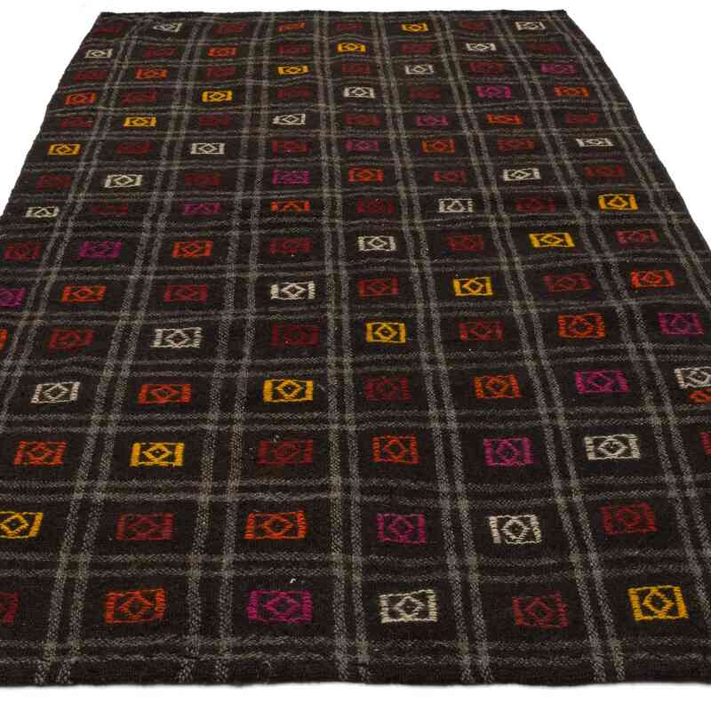 Marrón Alfombra Vintage Anatolian Kilim - 119 cm x 221 cm - K0049568