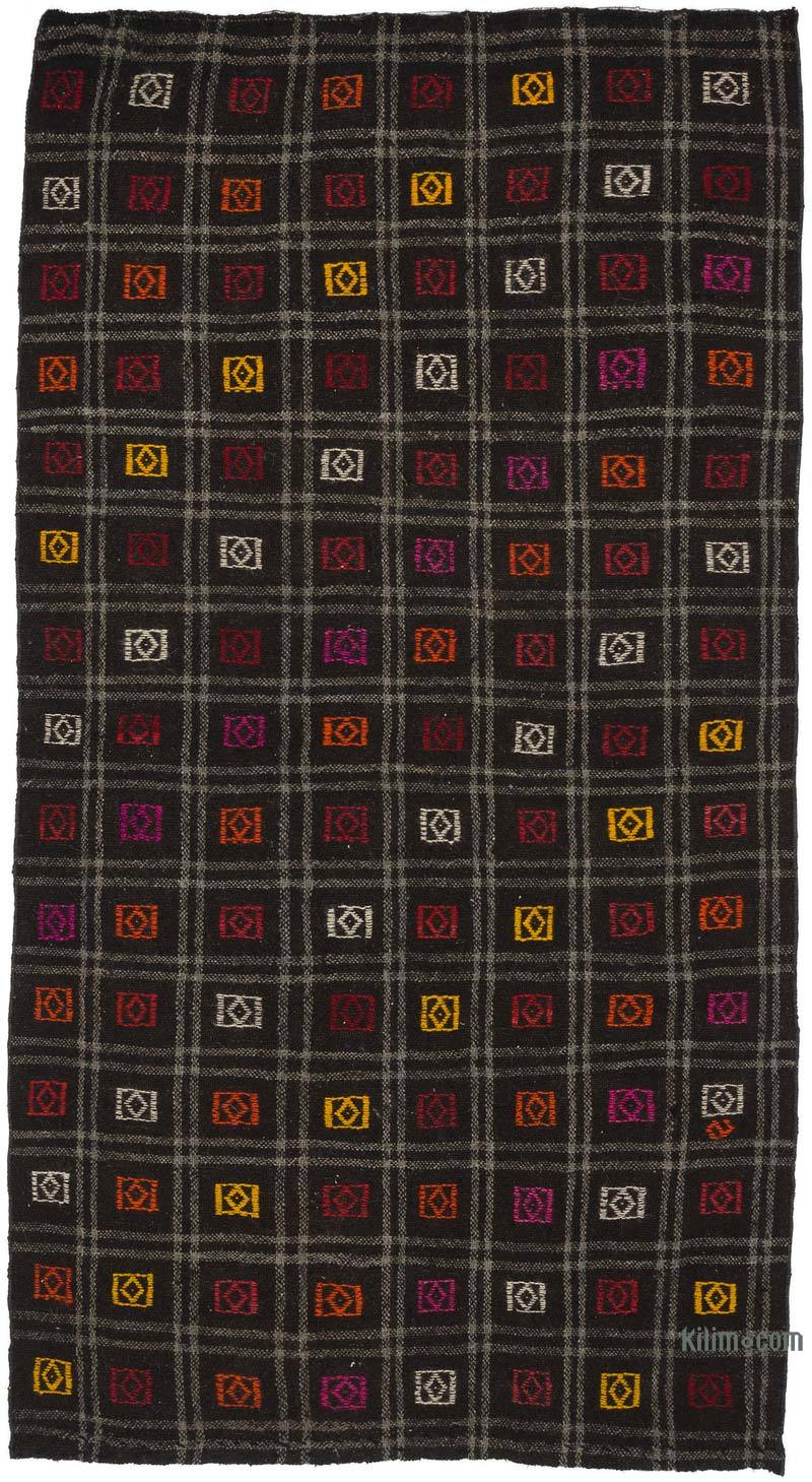 Marrón Alfombra Vintage Anatolian Kilim - 119 cm x 221 cm - K0049568