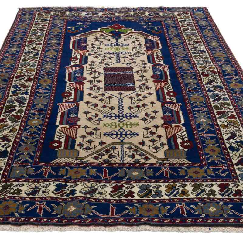 Vintage Turkish Hand-Knotted Rug - 4' 8" x 6' 8" (56" x 80") - K0049573