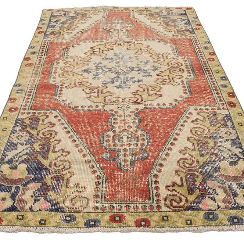 Vintage Turkish Hand-Knotted Rug - 4' 4" x 7' 5" (52" x 89") - K0049585