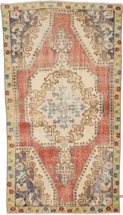 Vintage Turkish Hand-Knotted Rug - 4' 4" x 7' 5" (52" x 89")