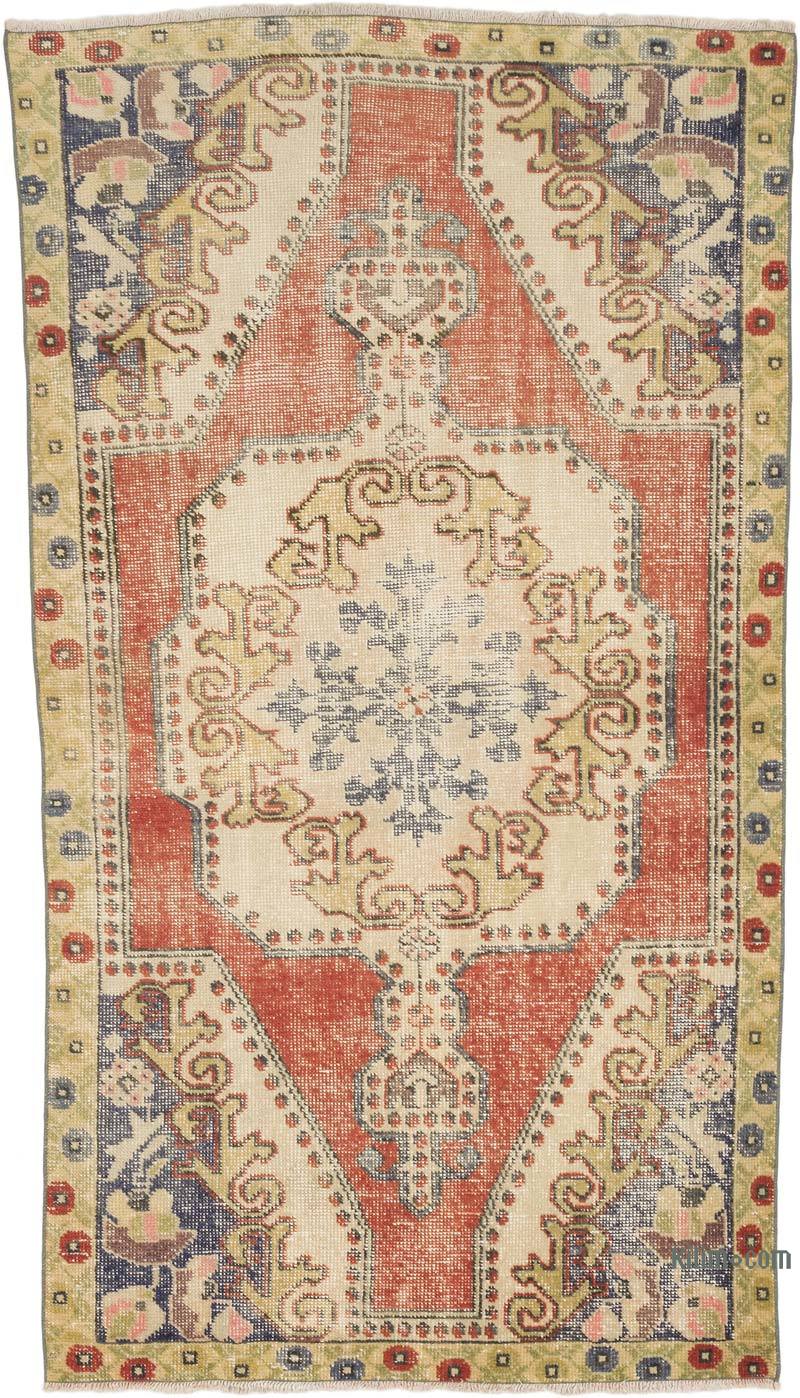 Vintage Turkish Hand-Knotted Rug - 4' 4" x 7' 5" (52" x 89") - K0049585