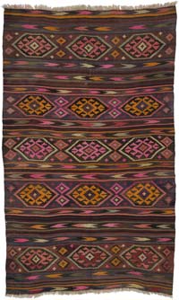 Vintage Caucasus Kazak Kilim - 6' 2" x 10' 2" (74" x 122")