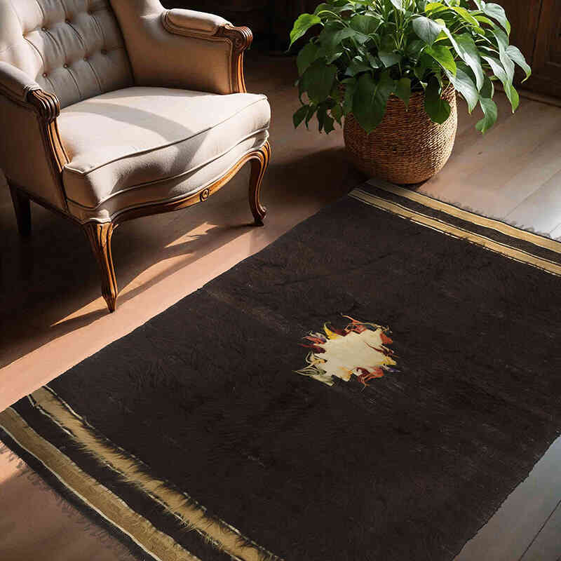 Marrón Alfombra Vintage Siirt - 130 cm x 171 cm - K0049628