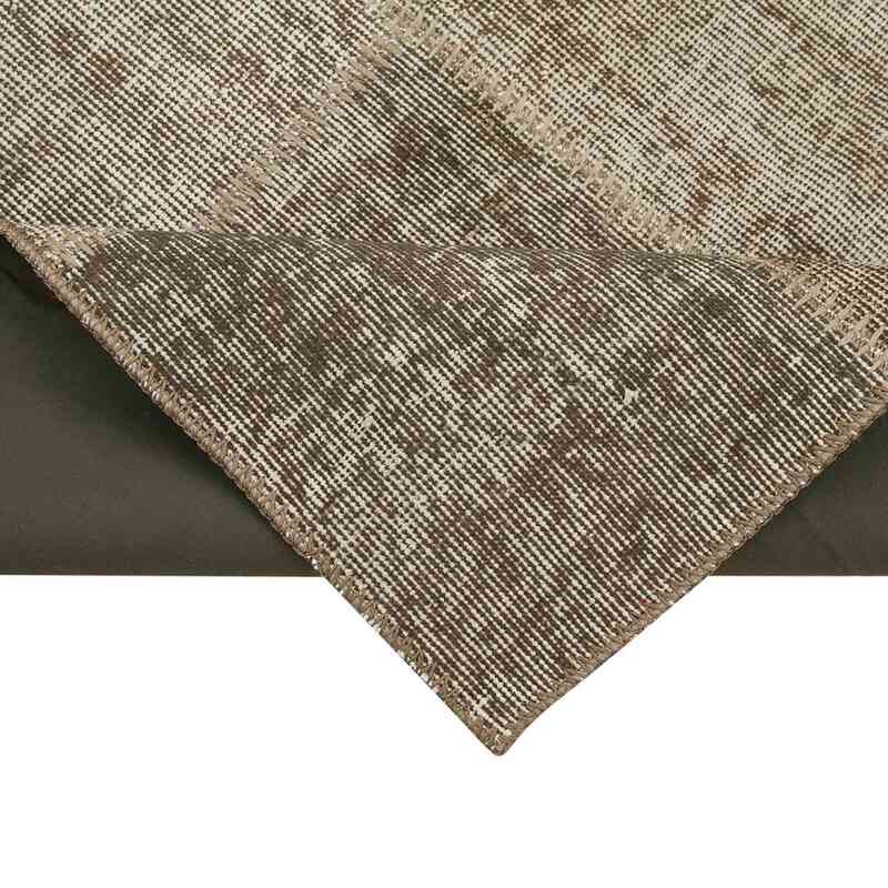 Kahverengi Boyalı Patchwork Halı - 85 cm x 232 cm - K0049668