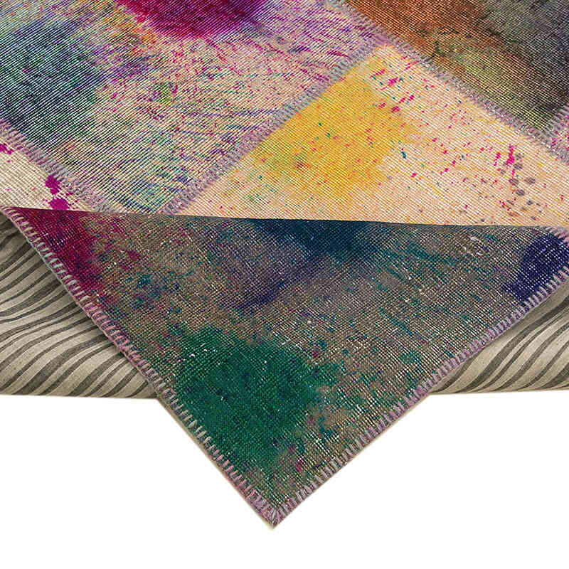 Çok Renkli Boyalı Patchwork Halı - 250 cm x 351 cm - K0049676