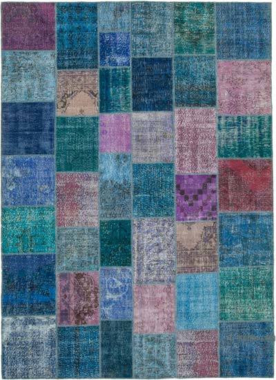 Pembe Boyalı Patchwork Halı - 252 cm x 352 cm