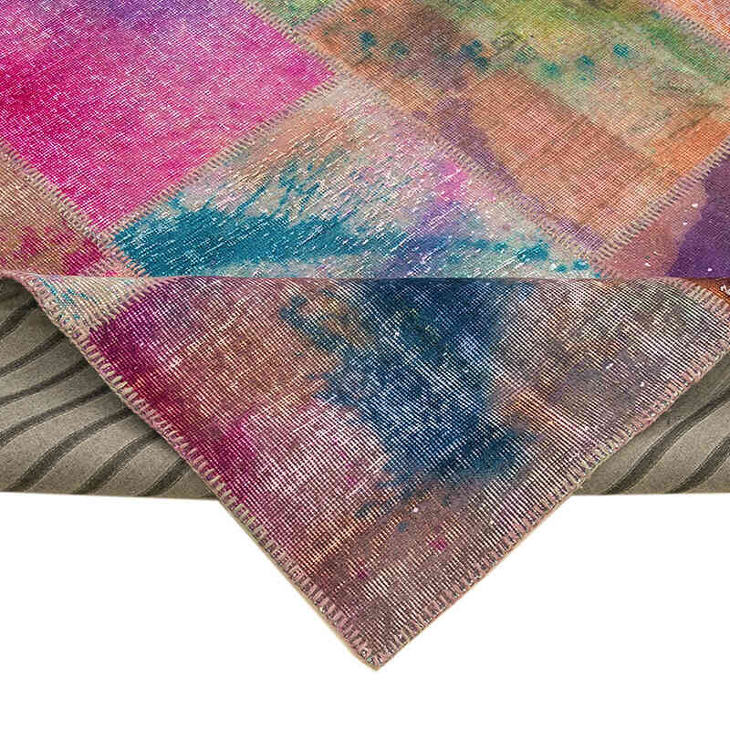 Çok Renkli Boyalı Patchwork Halı - 257 cm x 350 cm - K0049679