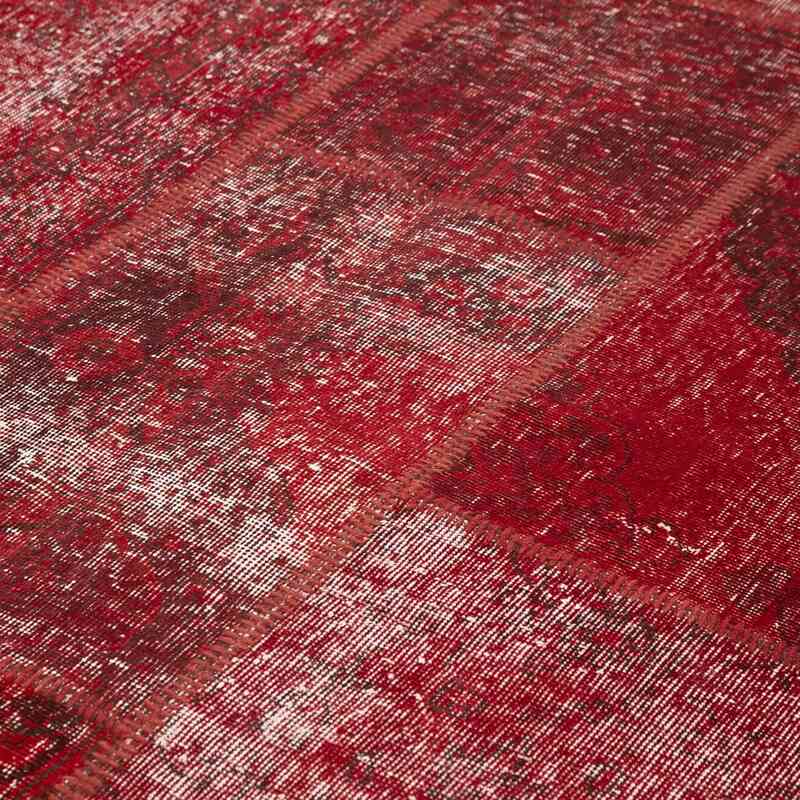 Kırmızı Boyalı Patchwork Halı - 250 cm x 350 cm - K0049686