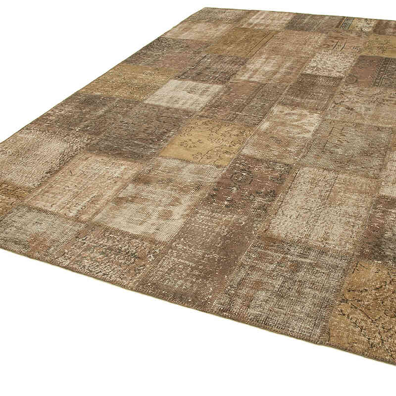 Alfombra De Retazos Turca Sobre-teñida - 254 cm x 348 cm - K0049694