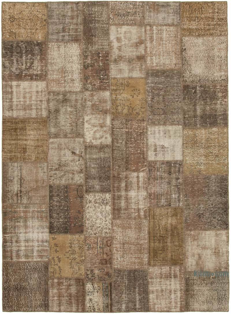 Alfombra De Retazos Turca Sobre-teñida - 254 cm x 348 cm - K0049694