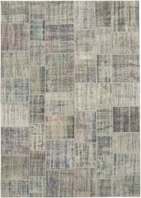 Patchwork Hand-Knotted Turkish Rug - 8' 3" x 11' 8" (99" x 140")
