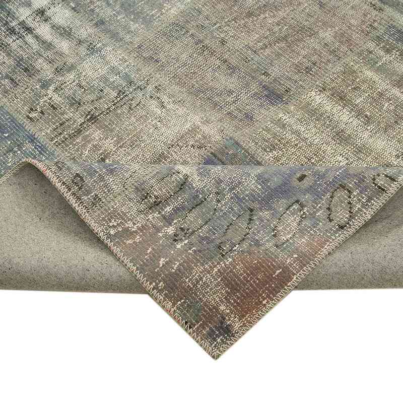 Grey Patchwork Hand-Knotted Turkish Rug - 8' 2" x 11' 6" (98 in. x 138 in.) - K0049712