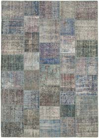 Boyalı Patchwork Halı - 253 cm x 356 cm