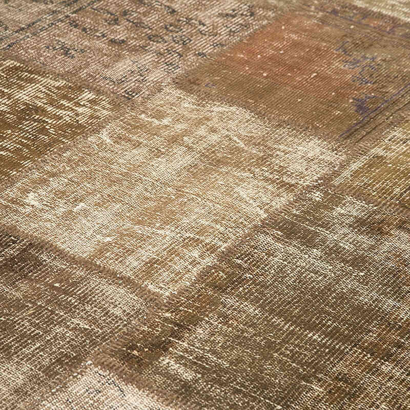 Alfombra De Retazos Turca Sobre-teñida - 253 cm x 355 cm - K0049717