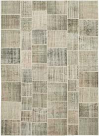 Patchwork Hand-Knotted Turkish Rug - 8' 2" x 11' 6" (98" x 138")