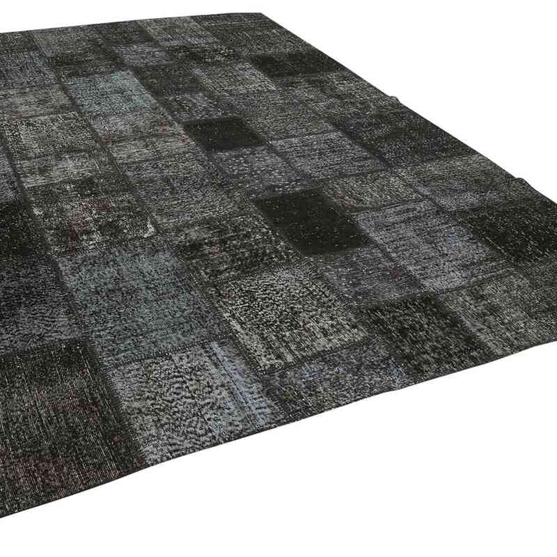 Siyah Boyalı Patchwork Halı - 255 cm x 352 cm - K0049721