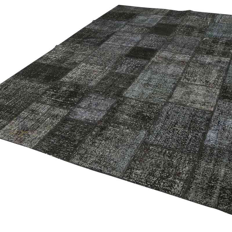 Siyah Boyalı Patchwork Halı - 255 cm x 352 cm - K0049721
