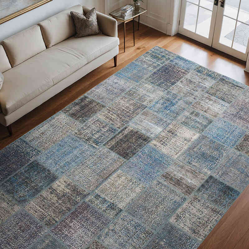 Boyalı Patchwork Halı - 253 cm x 353 cm - K0049722