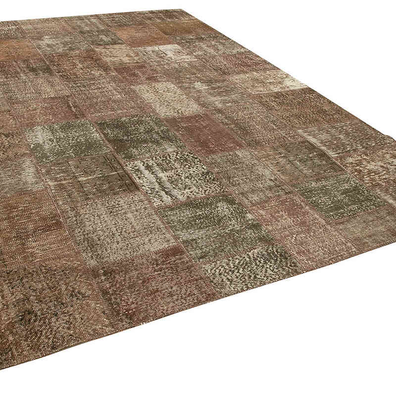 Patchwork Hand-Knotted Turkish Rug - 8' 4" x 11' 8" (100" x 140") - K0049724