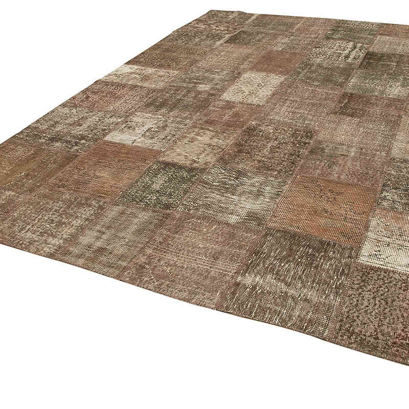 Patchwork Hand-Knotted Turkish Rug - 8' 4" x 11' 8" (100" x 140") - K0049724