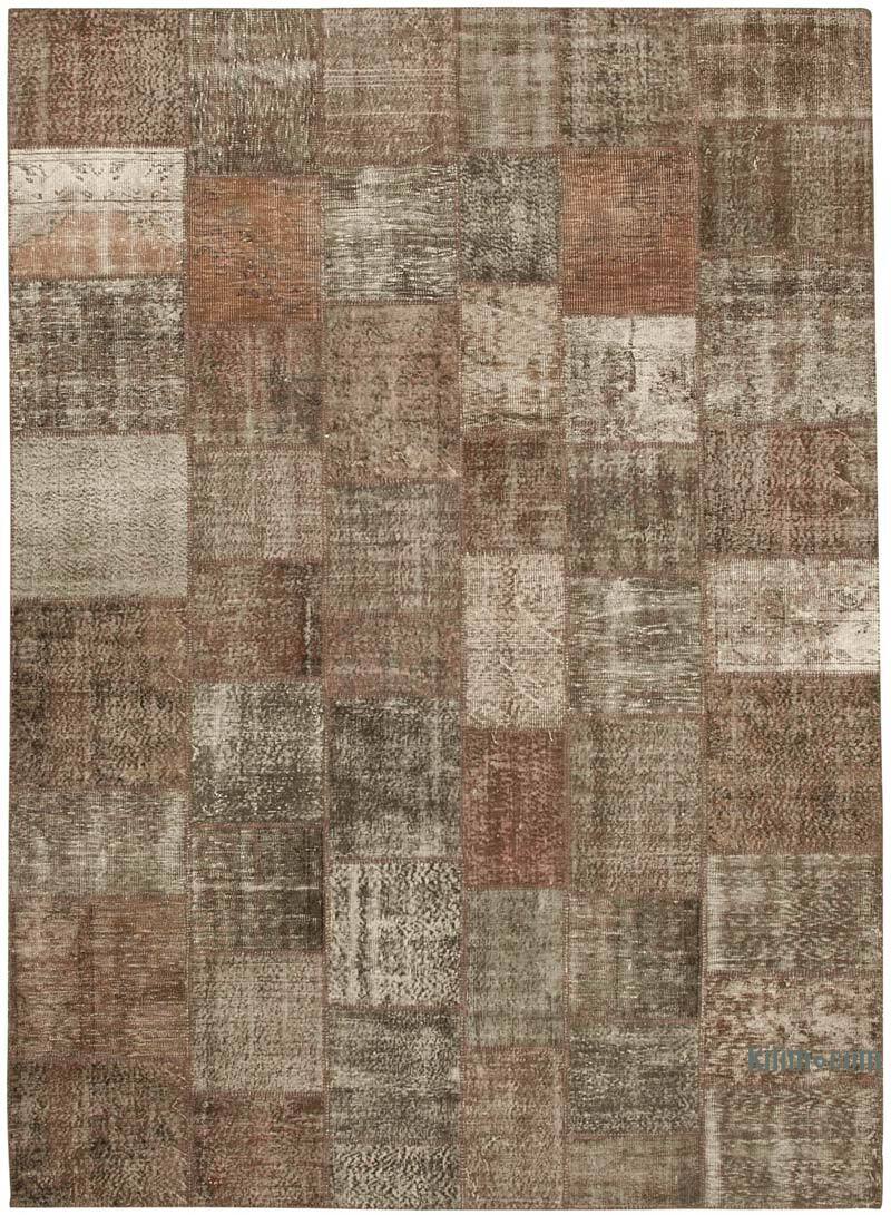 Patchwork Hand-Knotted Turkish Rug - 8' 4" x 11' 8" (100" x 140") - K0049724