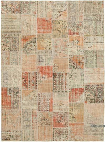 Patchwork Hand-Knotted Turkish Rug - 8' 5" x 11' 8" (101 in. x 140 in.)
