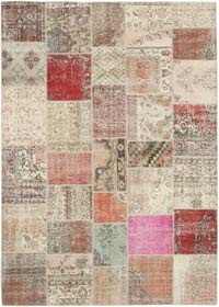 Patchwork Hand-Knotted Turkish Rug - 8' 3" x 11' 8" (99" x 140")