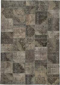 Patchwork Hand-Knotted Turkish Rug - 8' 3" x 11' 8" (99" x 140")
