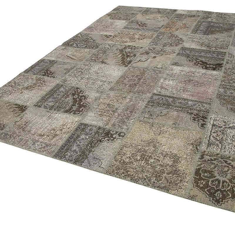 Alfombra De Retazos Turca Sobre-teñida - 251 cm x 356 cm - K0049738