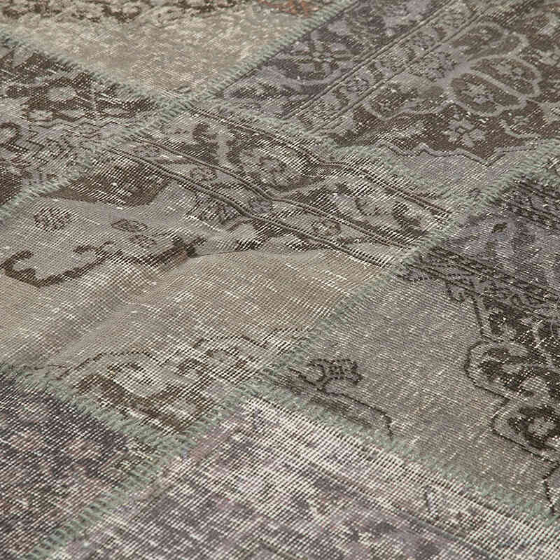 Alfombra De Retazos Turca Sobre-teñida - 251 cm x 356 cm - K0049738