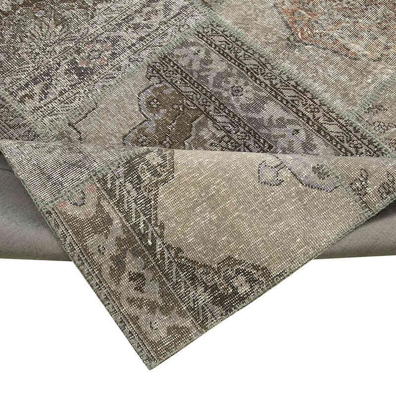 Alfombra De Retazos Turca Sobre-teñida - 251 cm x 356 cm - K0049738