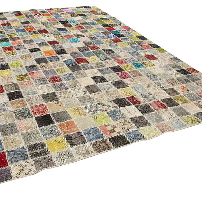 Çok Renkli Boyalı Patchwork Halı - 257 cm x 350 cm - K0049740
