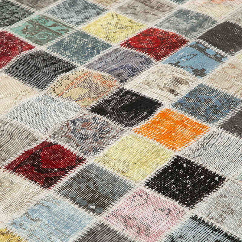 Çok Renkli Boyalı Patchwork Halı - 257 cm x 350 cm - K0049740