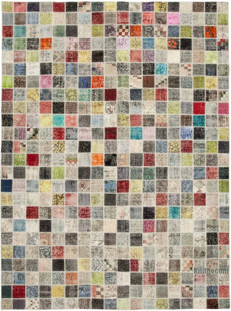 Çok Renkli Boyalı Patchwork Halı - 257 cm x 350 cm - K0049740