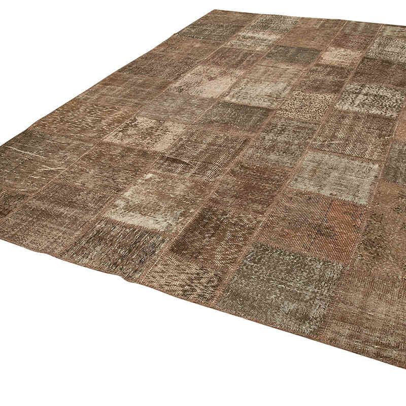 Alfombra De Retazos Turca Sobre-teñida - 254 cm x 351 cm - K0049741