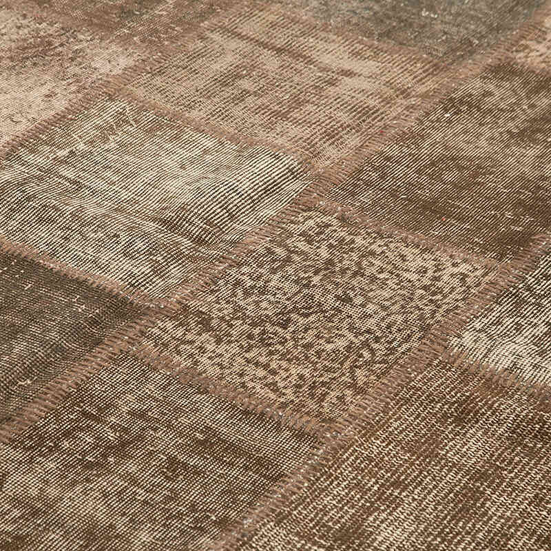 Alfombra De Retazos Turca Sobre-teñida - 254 cm x 351 cm - K0049741